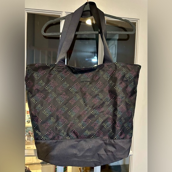 PINK Victoria's Secret Handbags - Victoria's Secret PINK black weekender tote bag - NWT